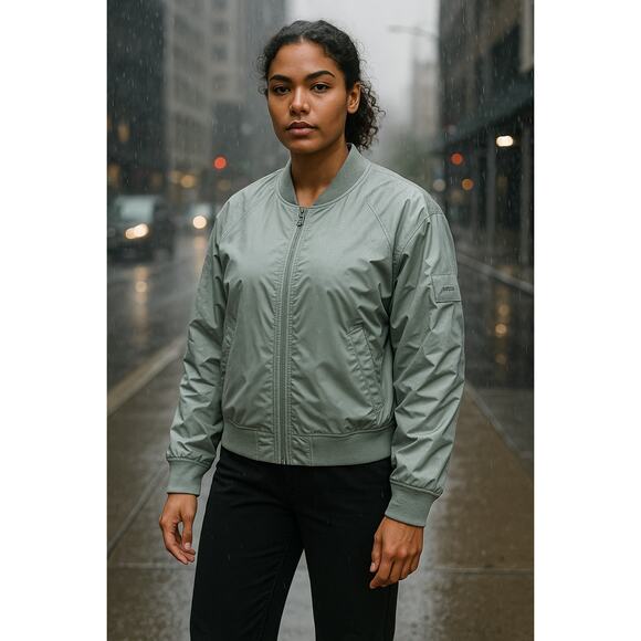 New with Tags Athleta Flex Bomber Jacket Gray – XL/T (Tall) Water Repellent - Picture 1 of 6